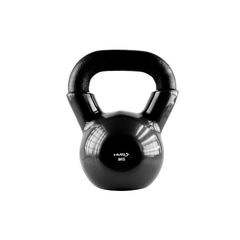 HMS KNV kettlebell do ćwiczeń hantla treningowa pokryta winylem 4kg czarny, Waga: 8 kg